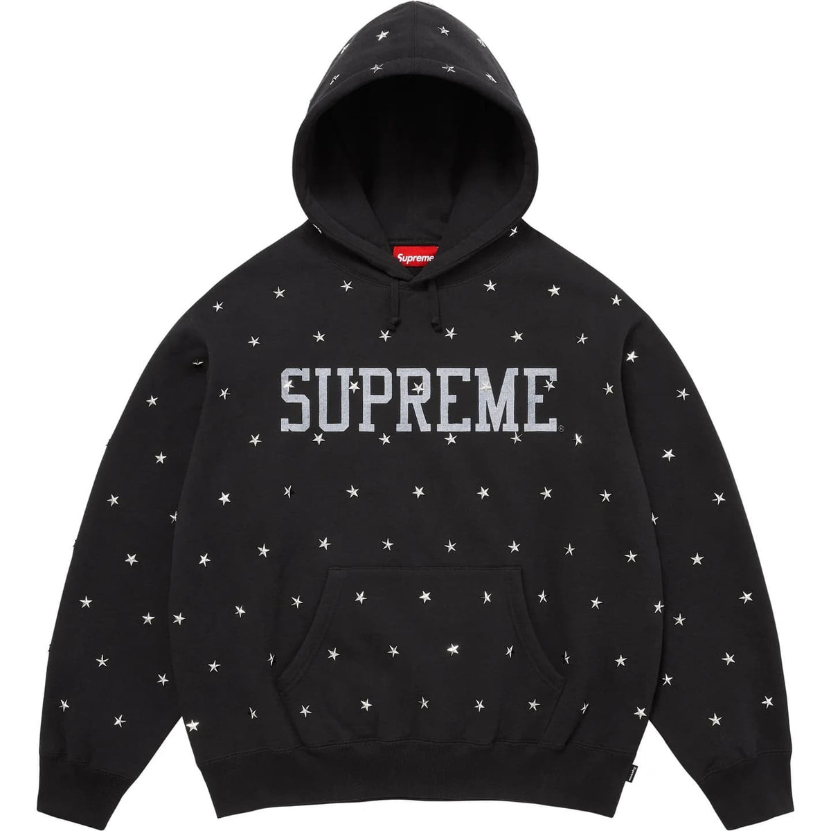 Supreme Stars Studded Hooded Sweatshirt Black
