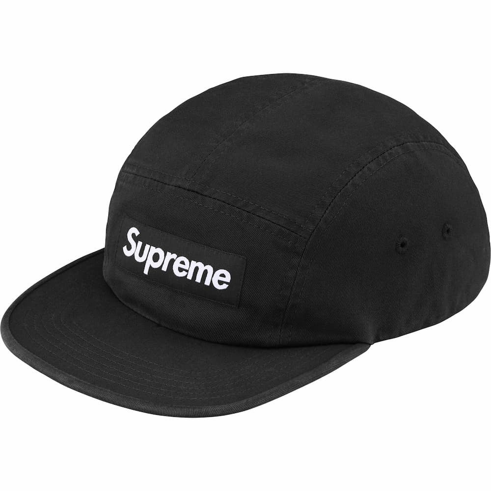 Supreme Washed Chino Twill Camp Cap Black (26FW)