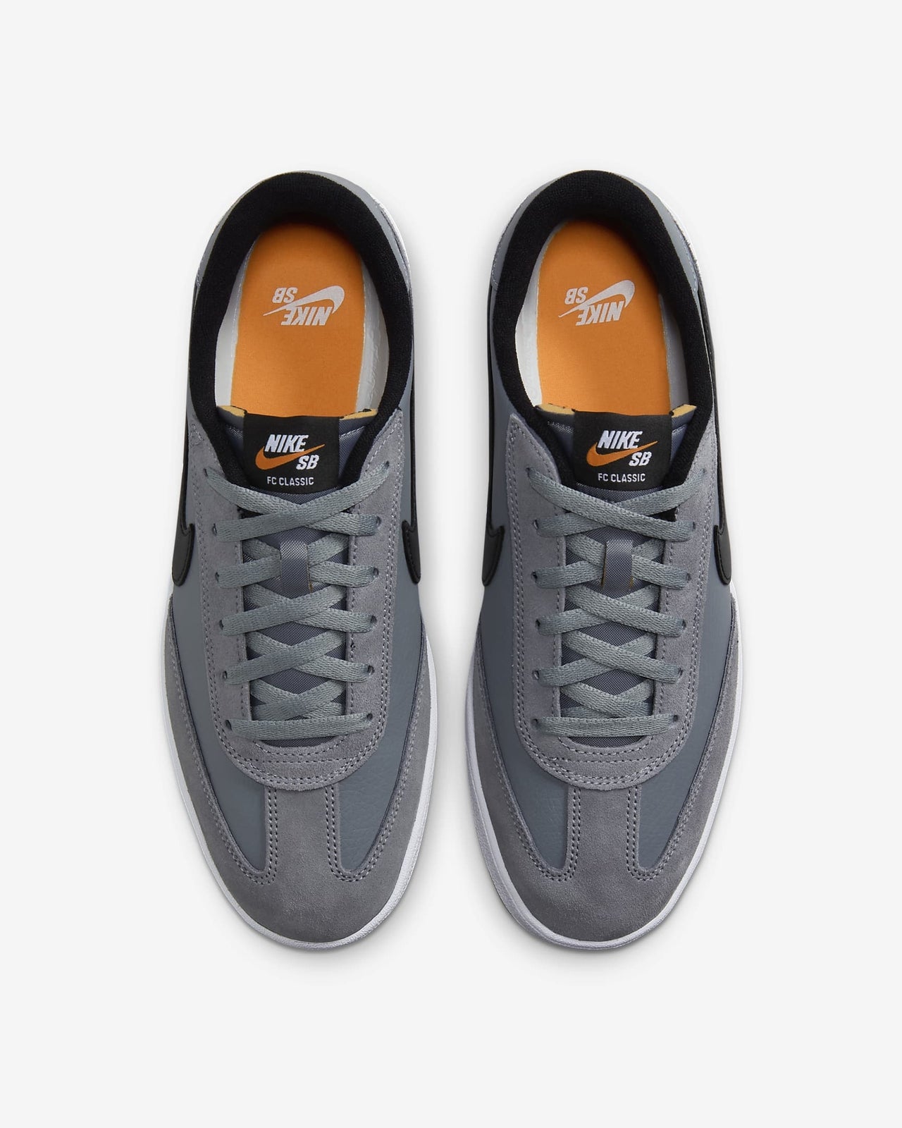 909096-003 Nike SB FC Classic Cool Grey White Vivid Orange Black (Men's)