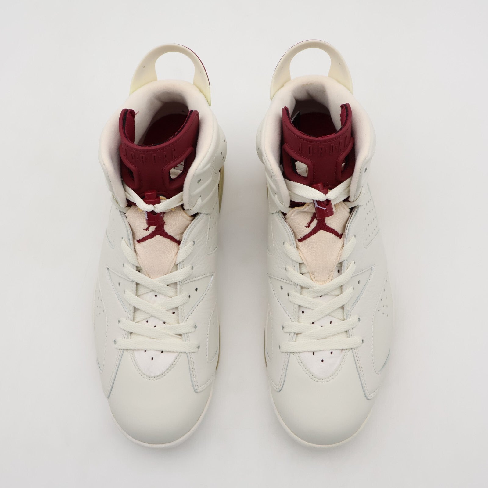 384664-116 Nike Air Jordan 6 Retro Maroon White Red Cream Ivory Burgundy Wine