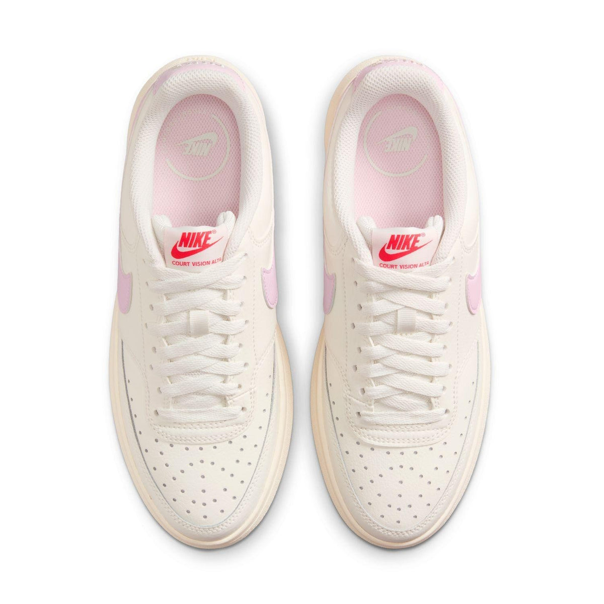 IB4480-133 Nike Court Vision Alta Sail Pale Ivory Light Crimson Pink (Women's)