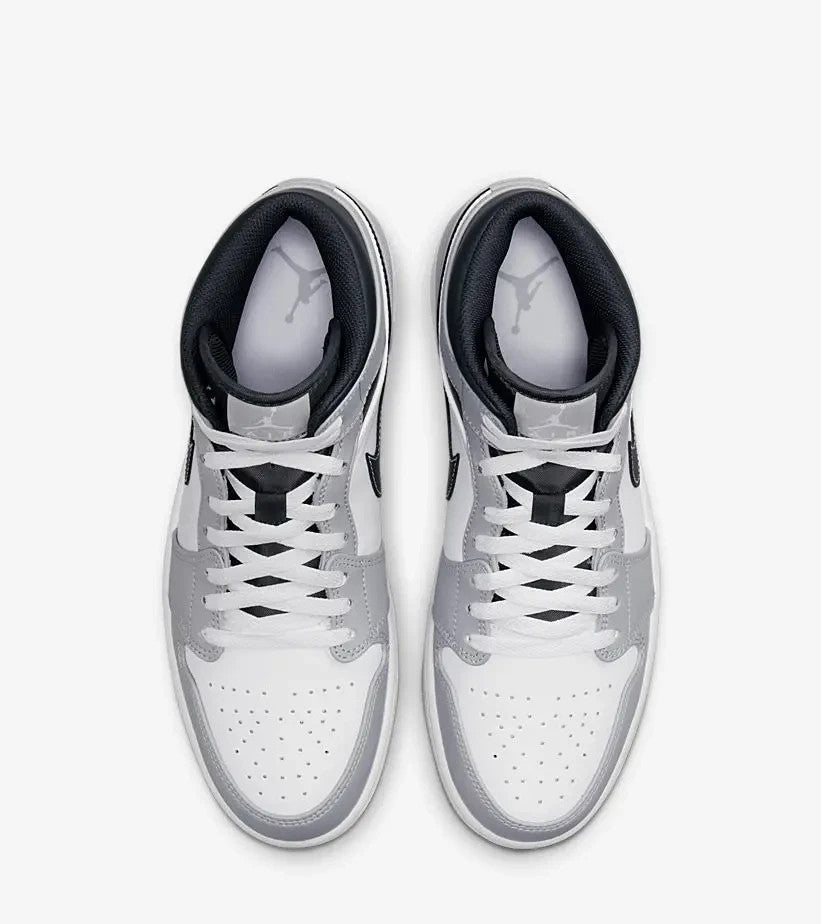 554724-078 Nike Air Jordan 1 Mid Grey White Anthracite (Men's)