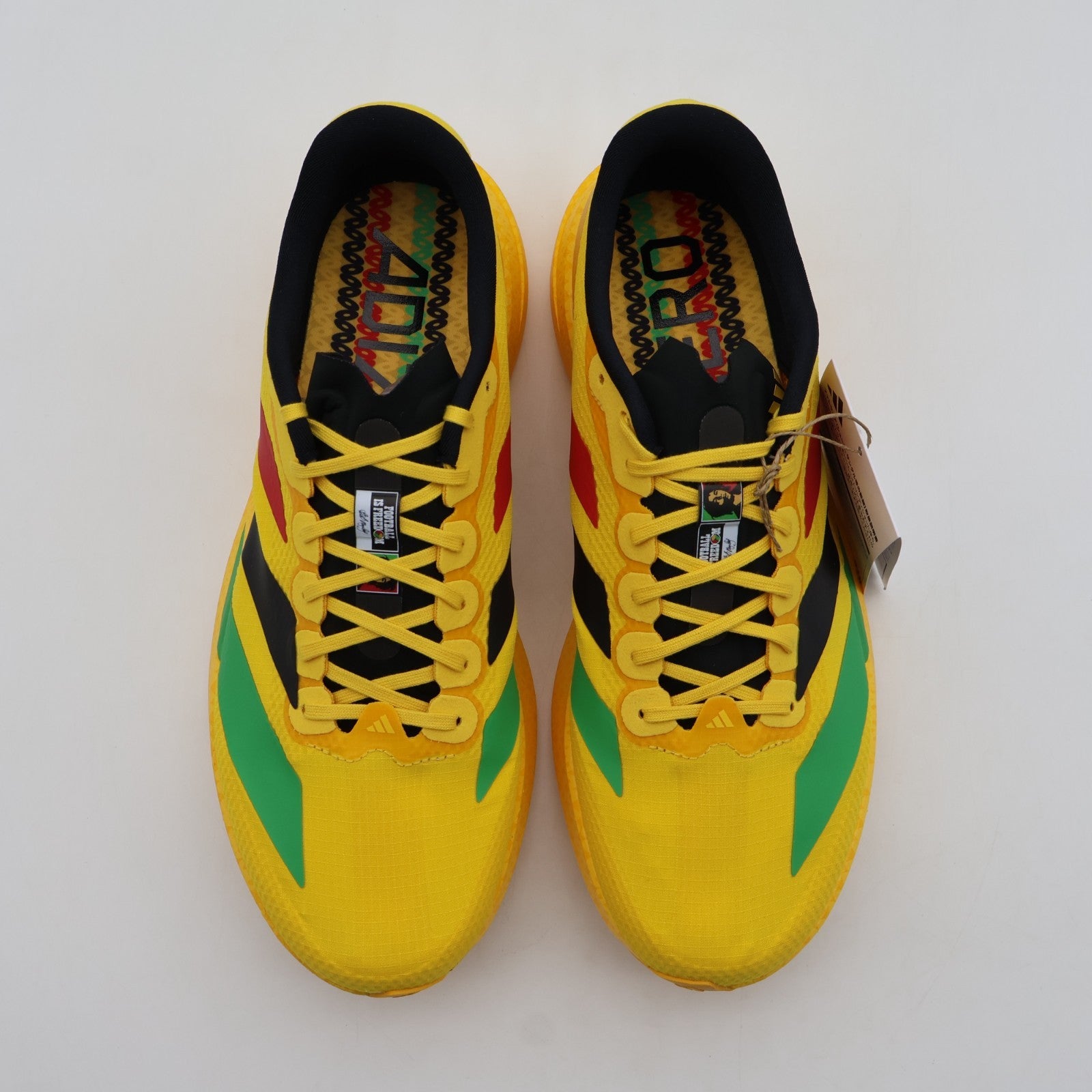 KJ3625 Bob Marley adidas Adizero Evo SL Bold Gold Vivid Green Pure Ruby (Men's)