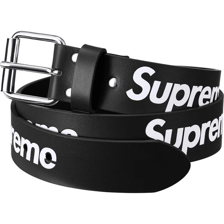 Supreme Repeat Leather Belt (25FW) Black