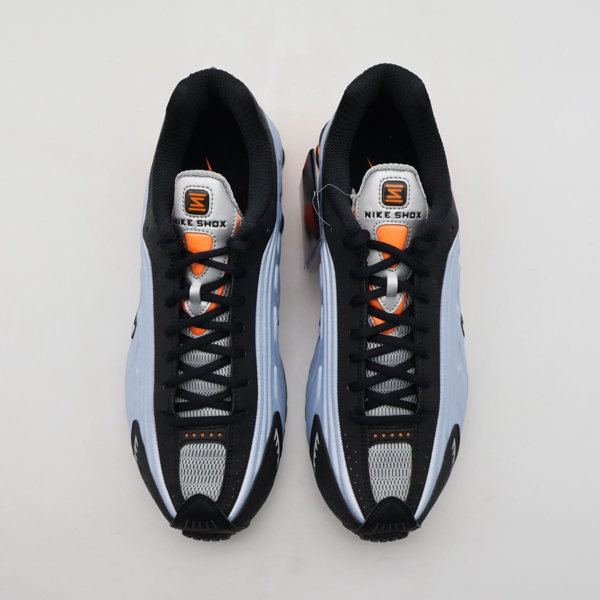 AR3565-401 Nike Shox R4 Blue Tint Total Orange Black Metallic Silver (Women's)