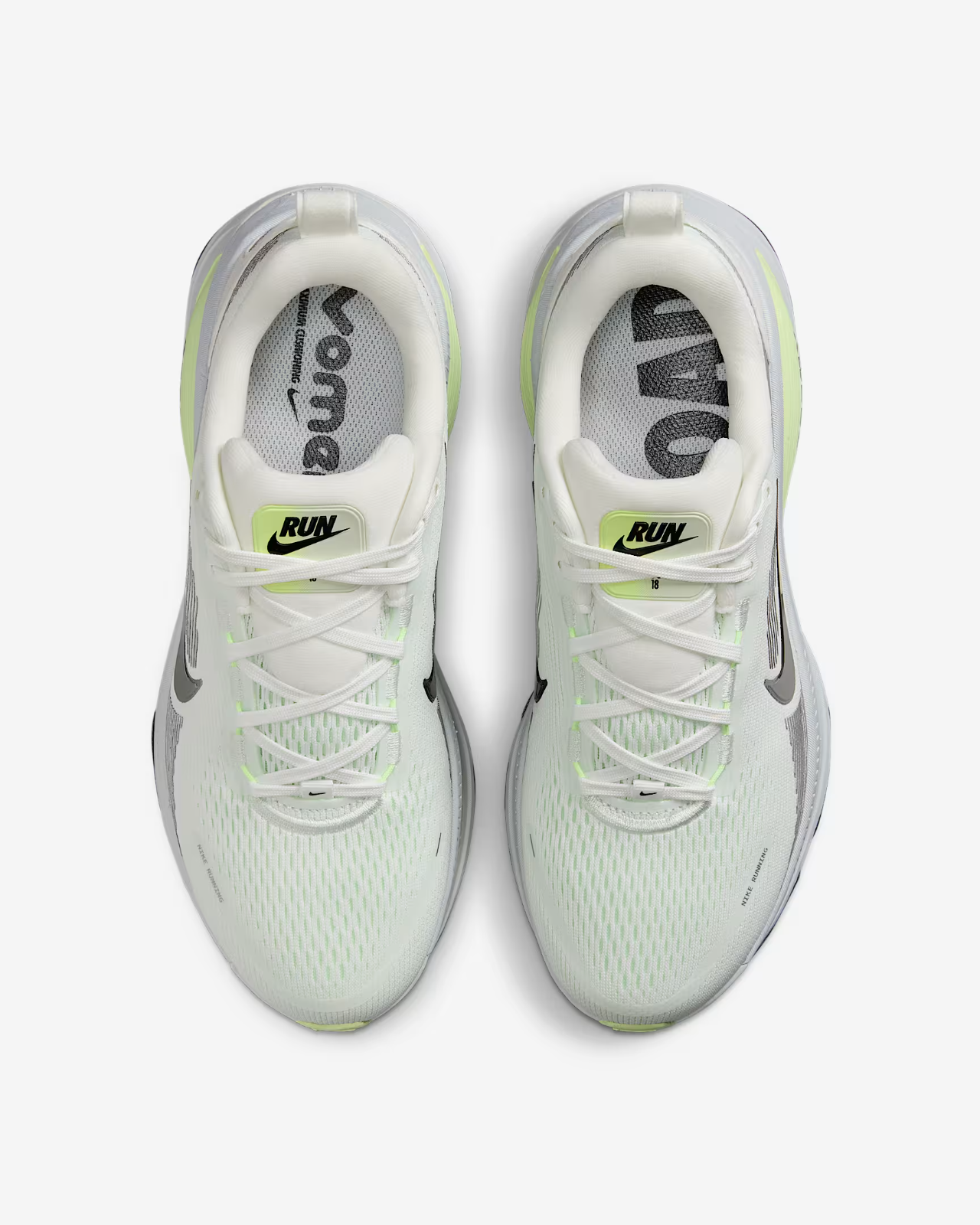 HM6804-107 Nike  Vomero 18 Summit White Barely Volt Light Silver Black (Women's)