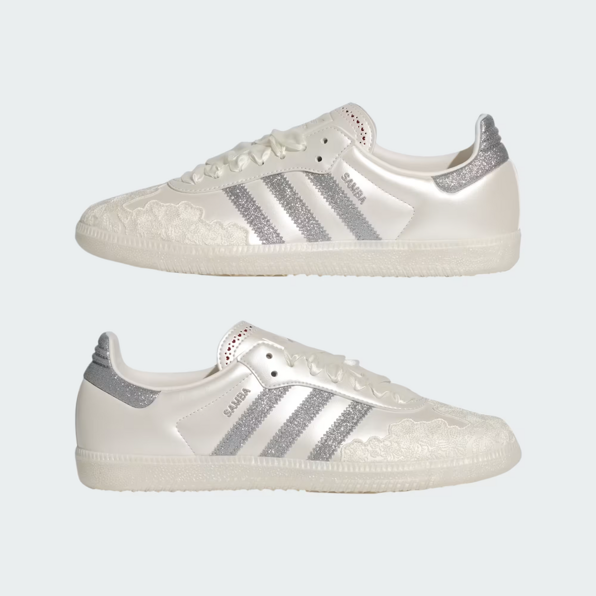 HP3658 adidas Samba OG Chalk White Silver Metallic (Women's)