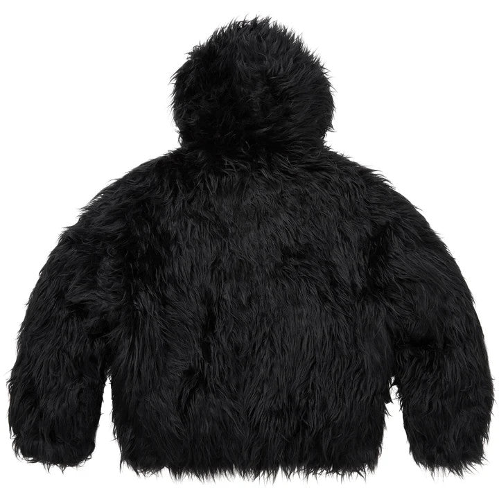 Supreme Y's by Yohji Yamamoto Faux Fur WINDSTOPPER Hooded Bomber Jacket Black