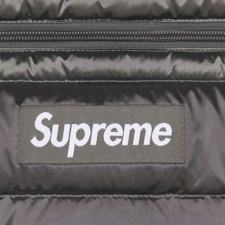 Supreme Micro Down Half Zip Hooded Pullover Silver
