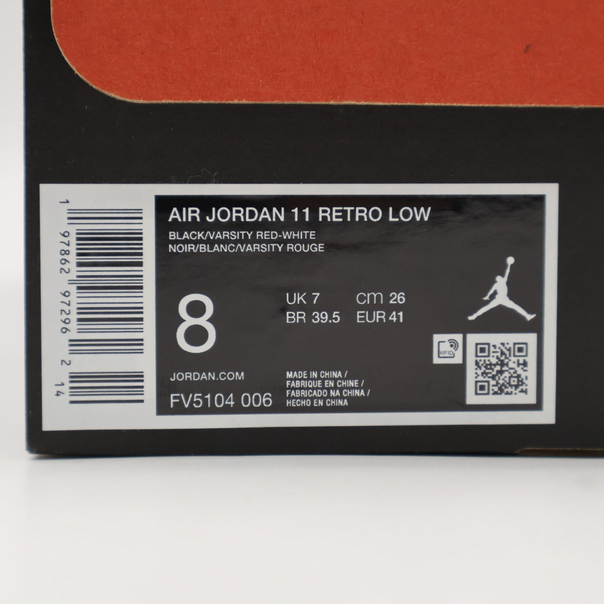 FV5104-006 Nike Air Jordan 11 Retro Low Bred 2025 (Men's)