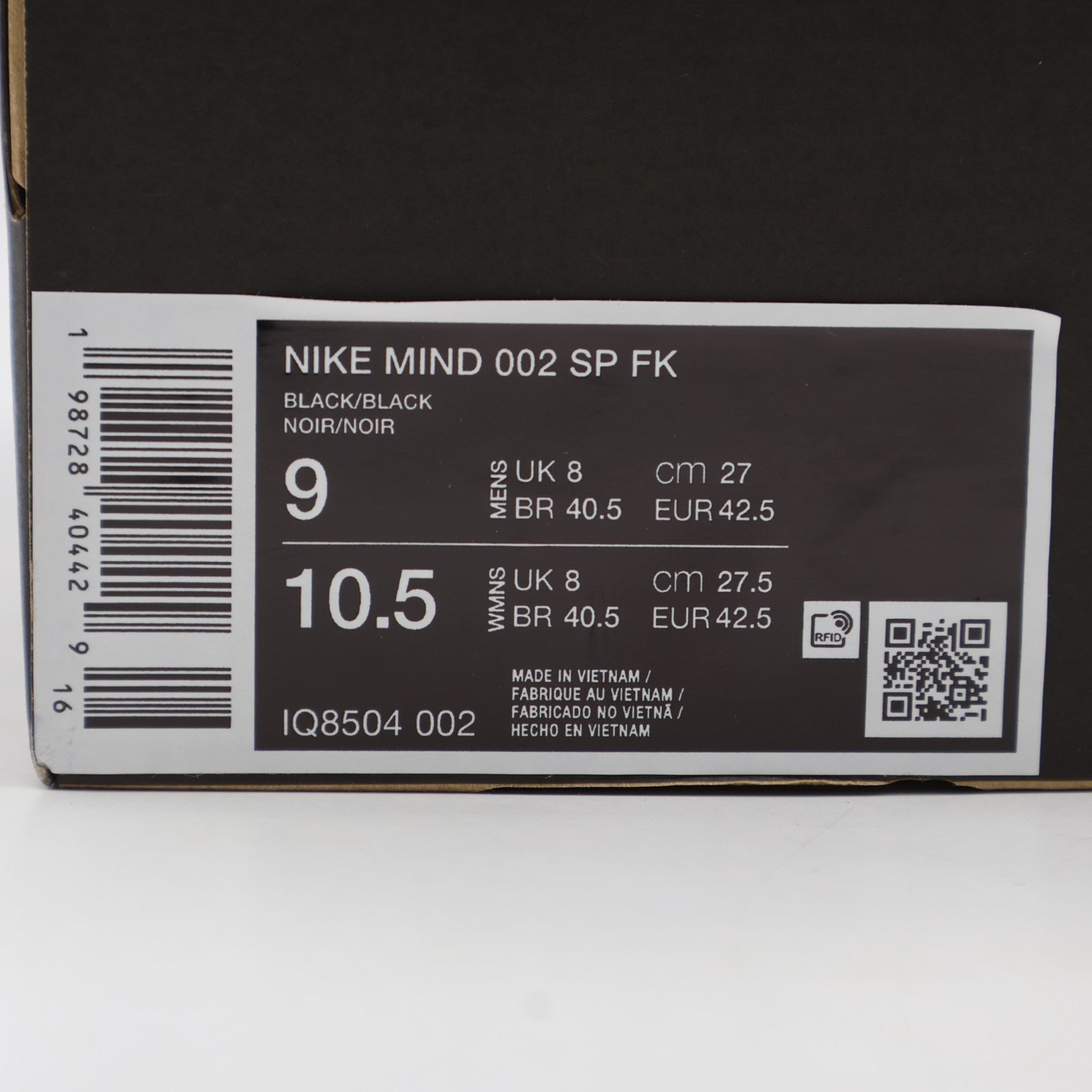 IQ8504-002 fragment design Nike Mind 002 Flyknit Black (Men's)