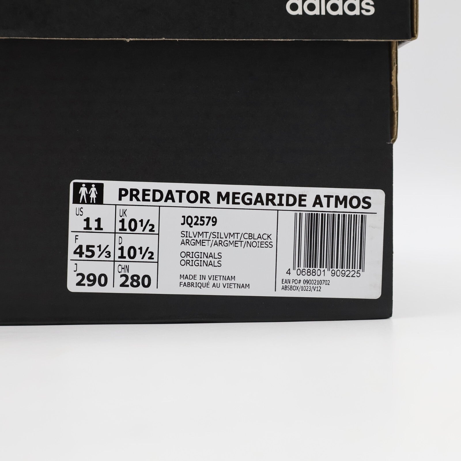 JQ2579 atmos Ã adidas Predator Megaride Silver Metallic Core Black (Men's)
