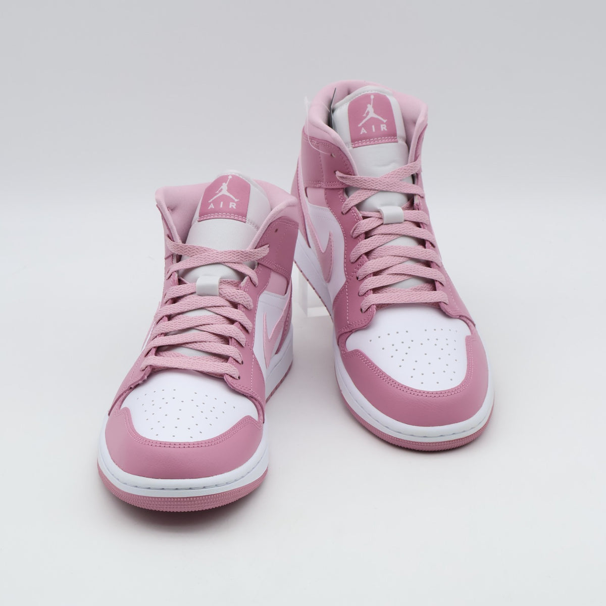 BQ6472-605 Nike Women's Air Jordan 1 Mid Elemental PinkIced Carmine (Women's)