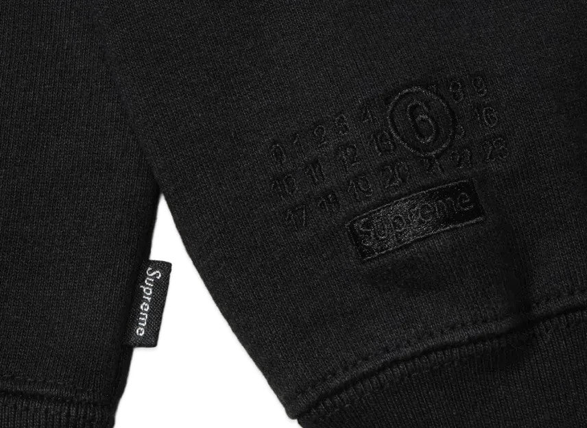 Supreme x MM6 Maison Margiela Eagle Zip Up Hooded Sweatshirt "Black"