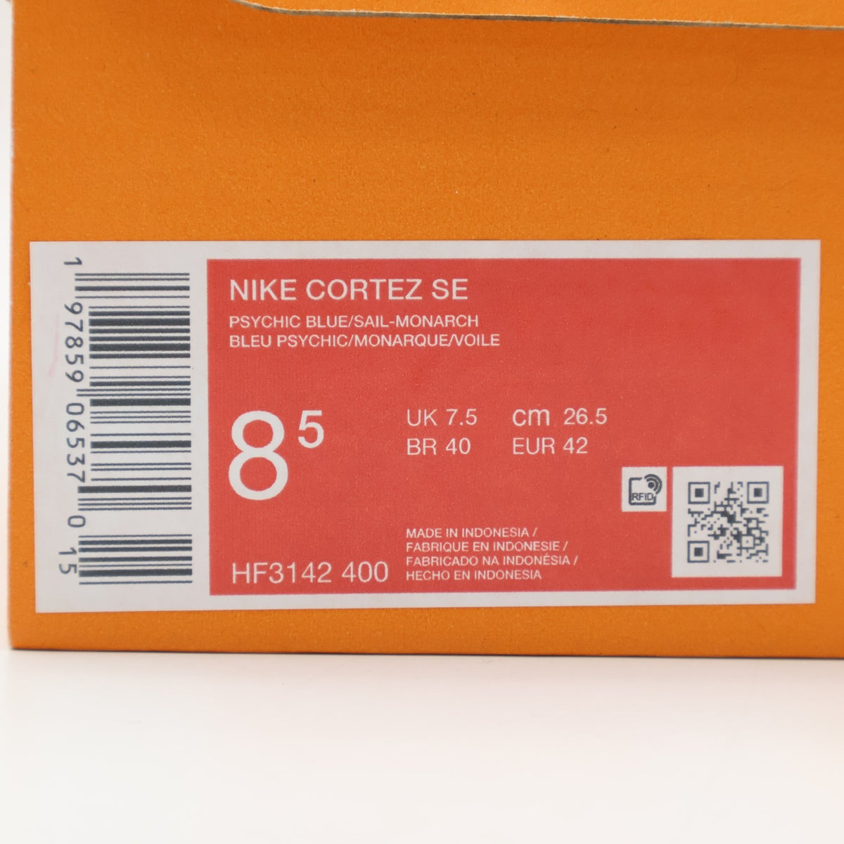 HF3142-400 Nike Cortez SE Suede Psychic Blue Monarch Muslin Sail (Men's)