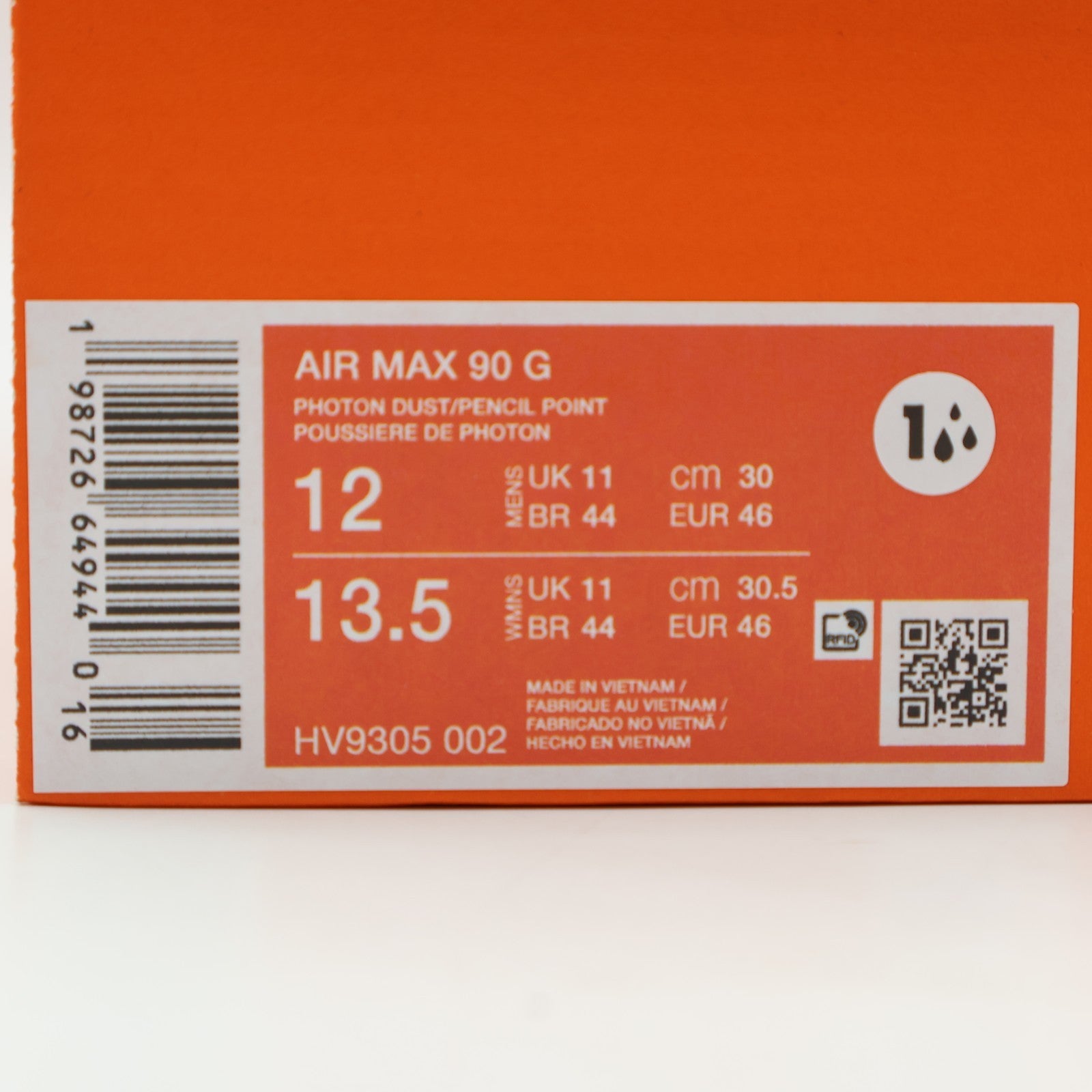 HV9305-002 Nike Air Max 90 Golf Photon Dust Red Stardust Pencil Point (Men's)