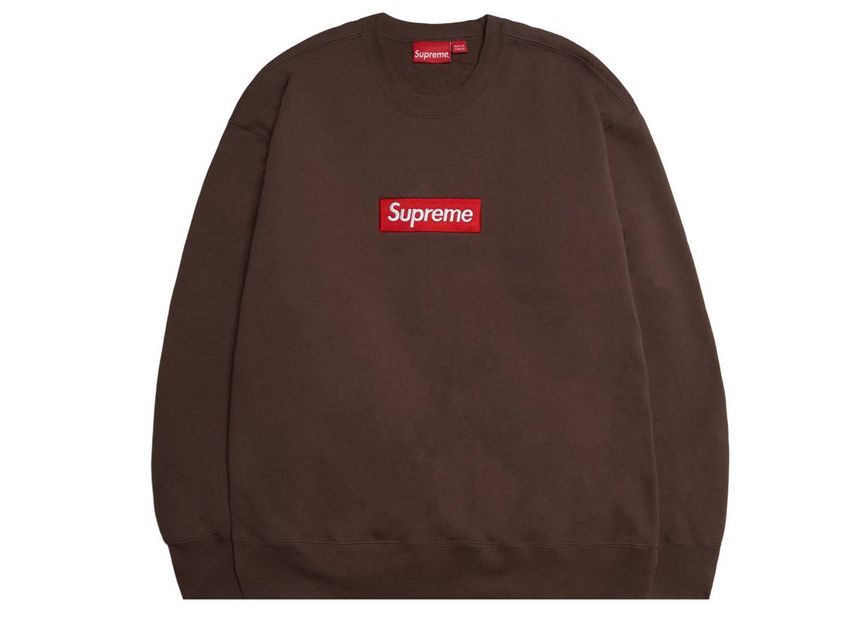Supreme Box Logo Crewneck Brown (22FW)