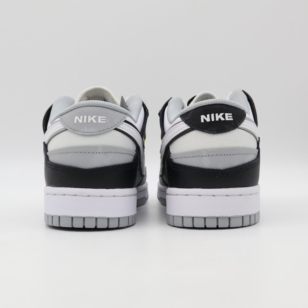 DC9723-001 Nike Dunk Low Scrap Wolf Gray Light Lemon Twist Black White Grey