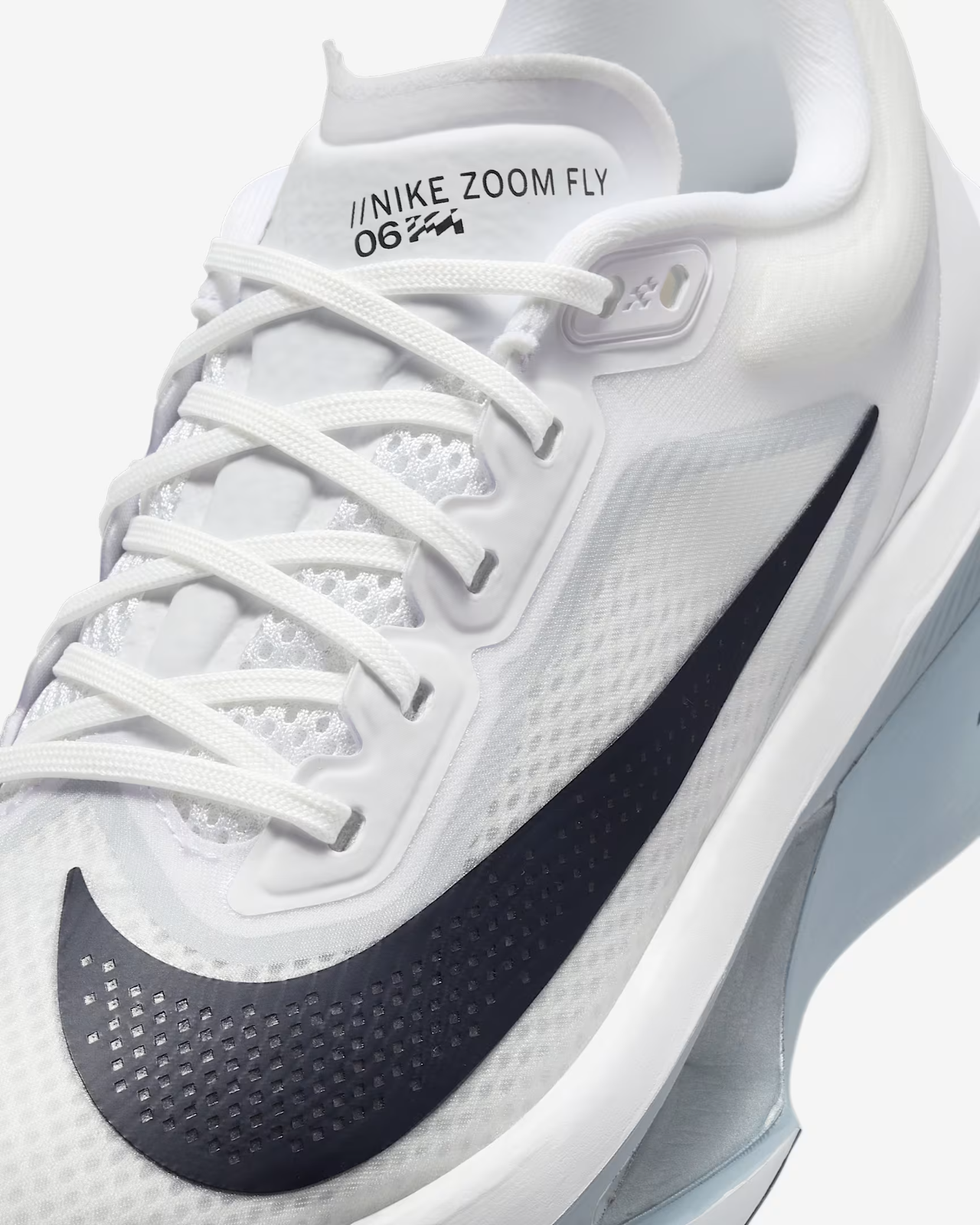 FN8455-104 Nike Zoom Fly 6 White Pure Platinum Obsidian Mist Gridiron (Women's)