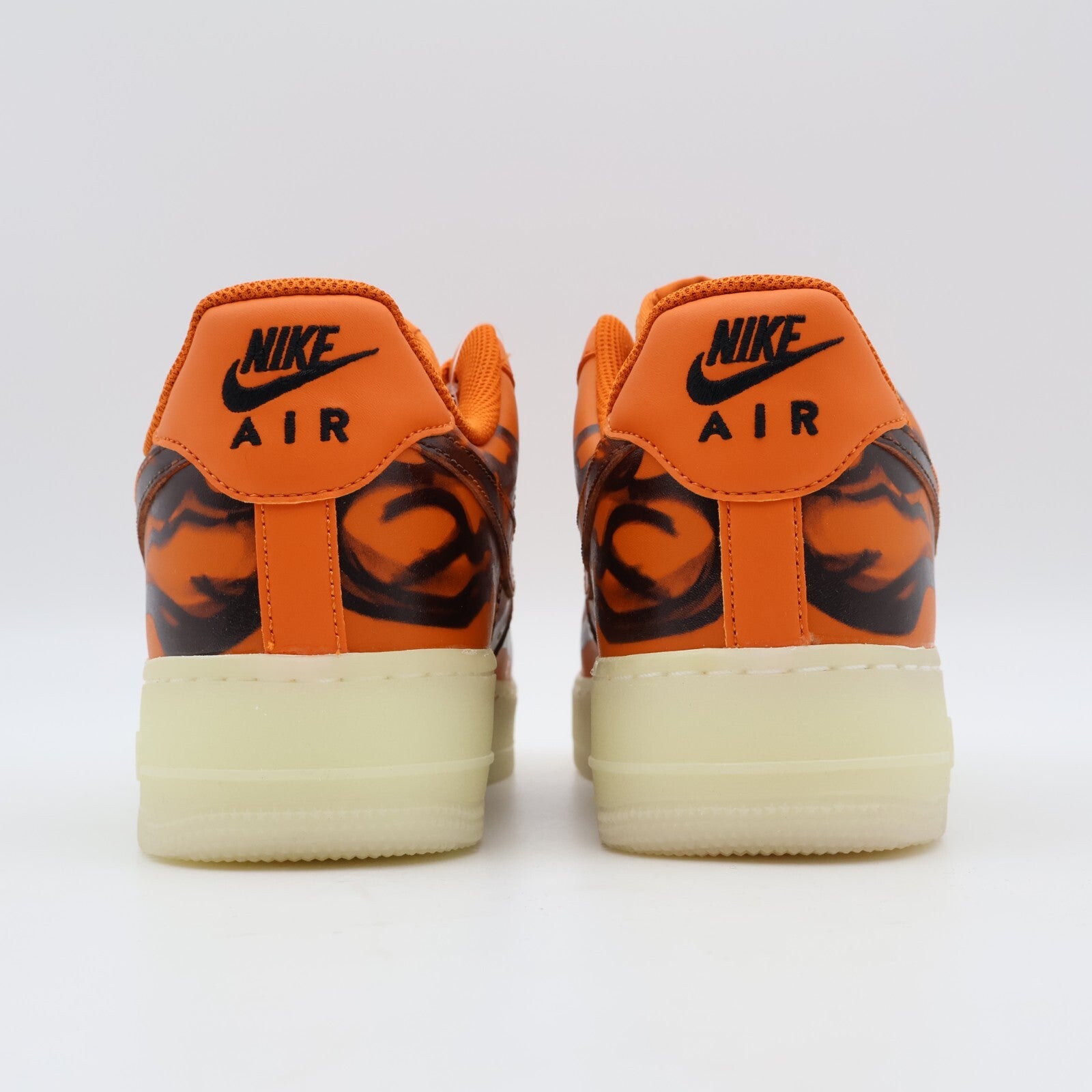 CU8067-800 Nike Air Force 1 Low Orange Skelton Halloween Starfish Black (Men's)