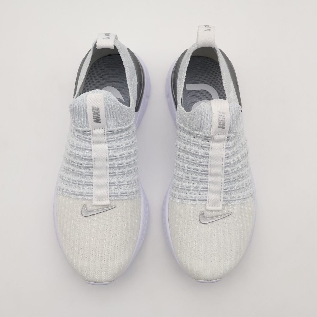 CJ0280-100 Nike React Phantom Run Flyknit 2 True White White Pure Plati (Women's