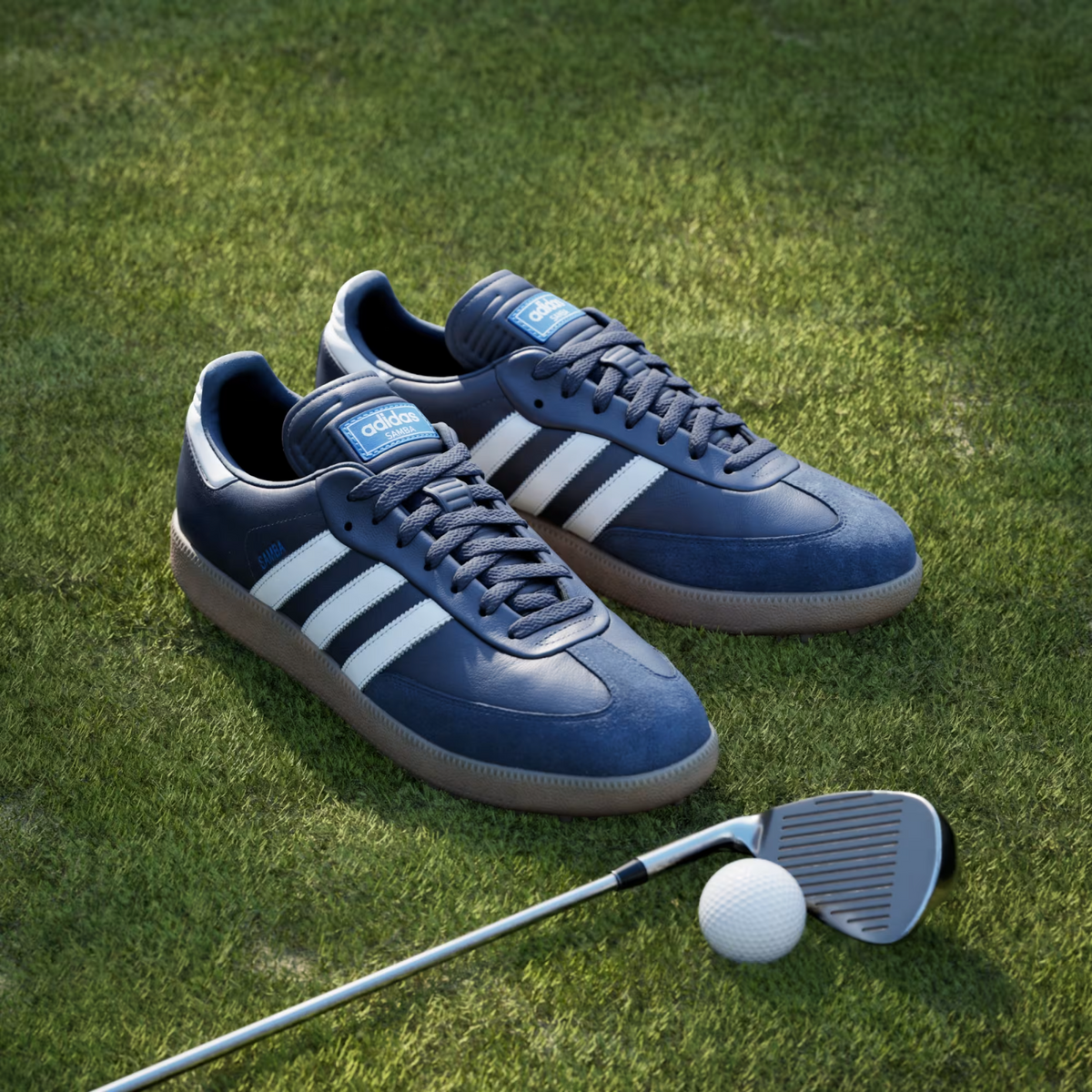 JP8544 adidas Originals Samba Golf Full Grain Leather Night Indigo (Men's)