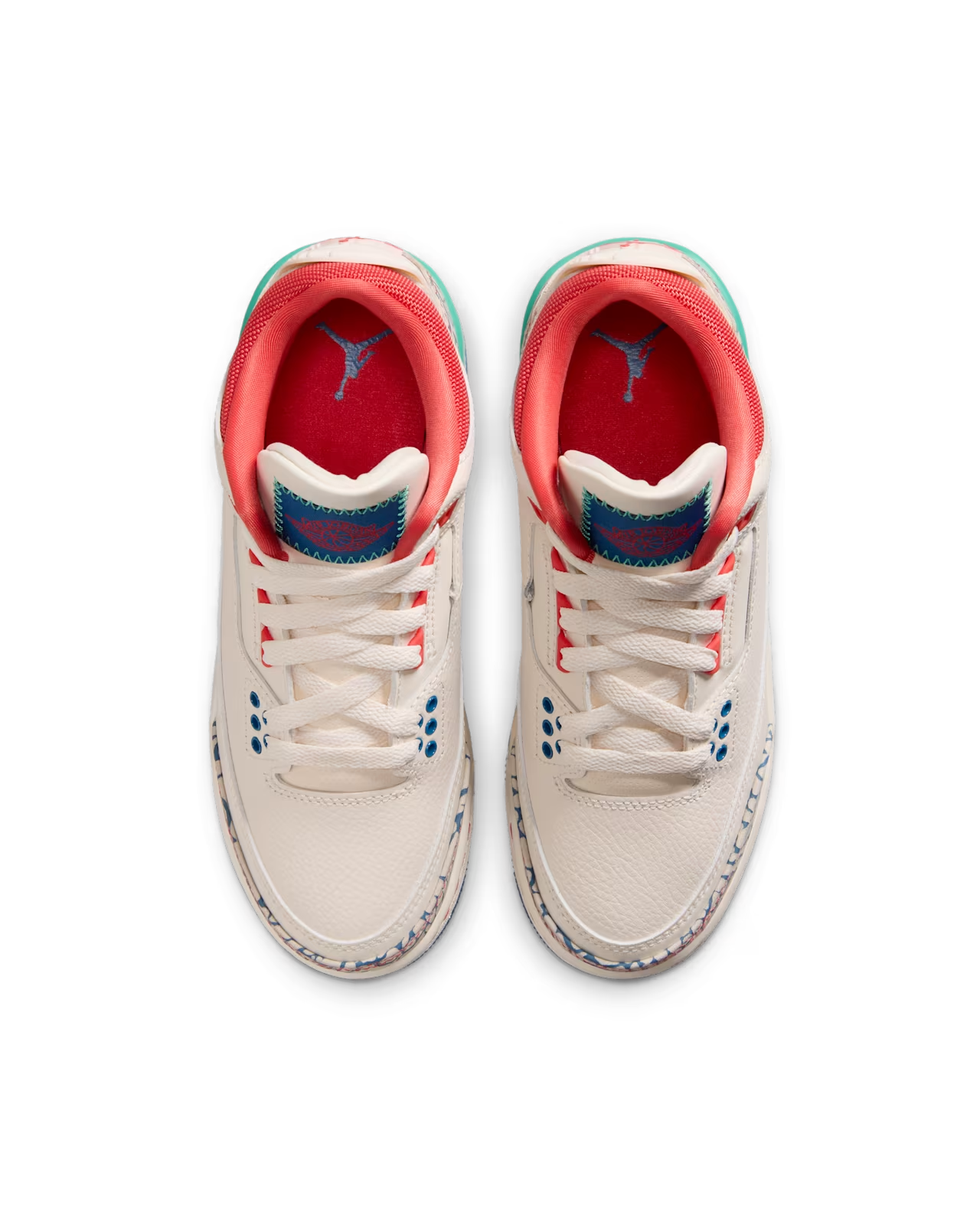 IO2076-100 Nike Air Jordan 3 Retro "Chalk/True Blue" (GS)