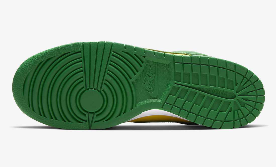 CU1727-700 Nike Dunk Low SP Brazil Varsity Maize Pine Green White (Men's)