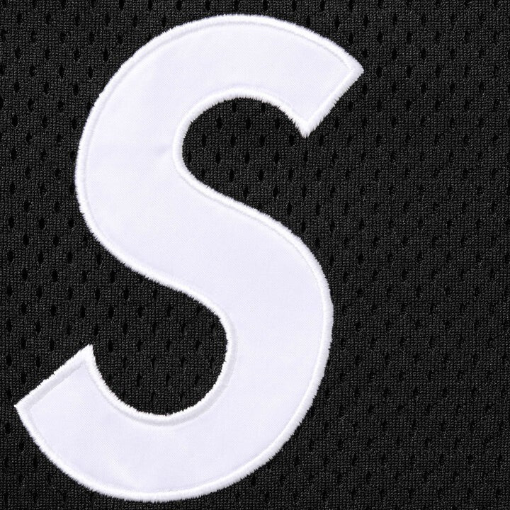 Supreme S Logo Baseball Henley Black