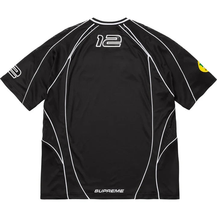 Supreme Piping Soccer Jersey Black