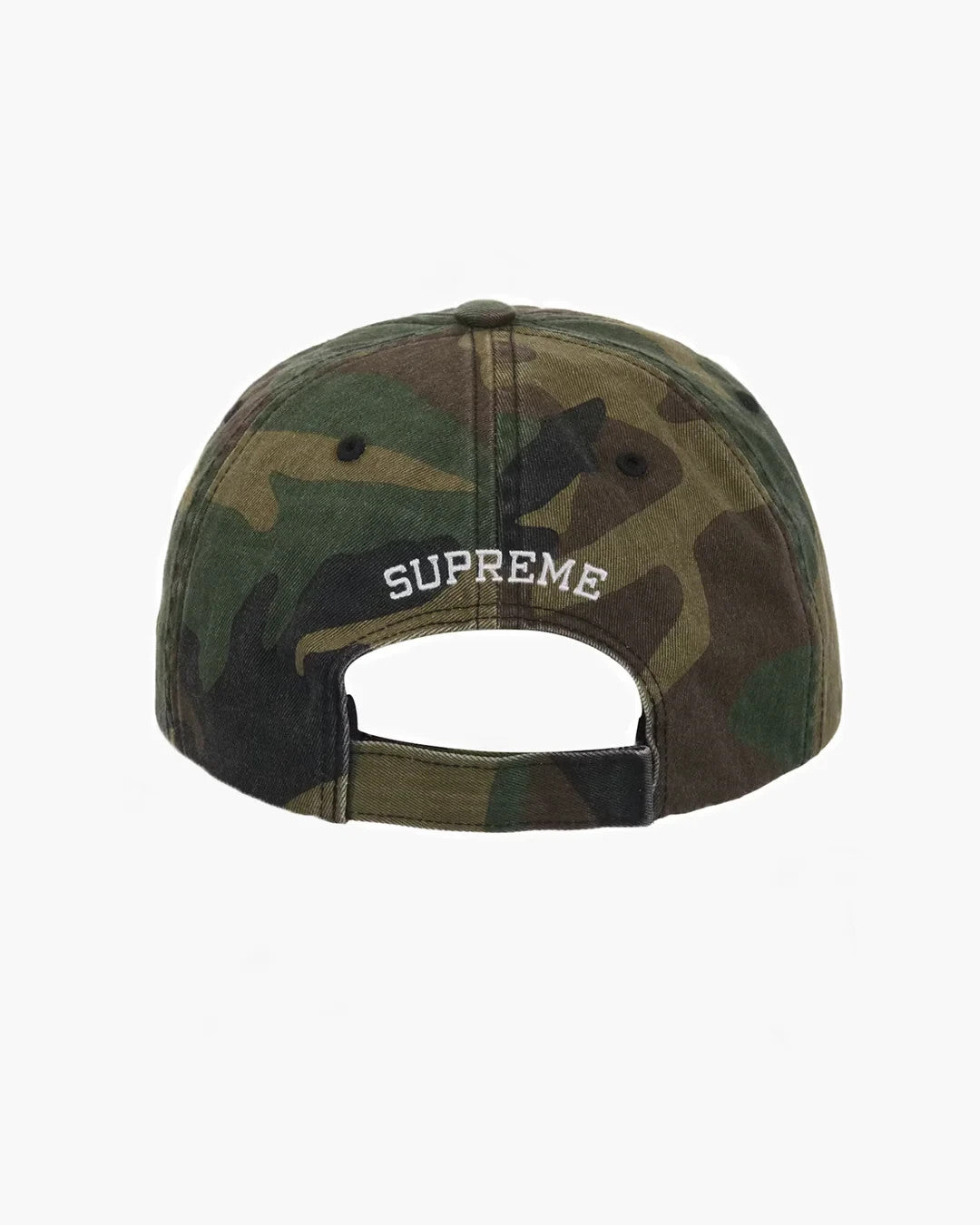 Supreme Embroidered Money Logo 6-Panel Woodland Camo