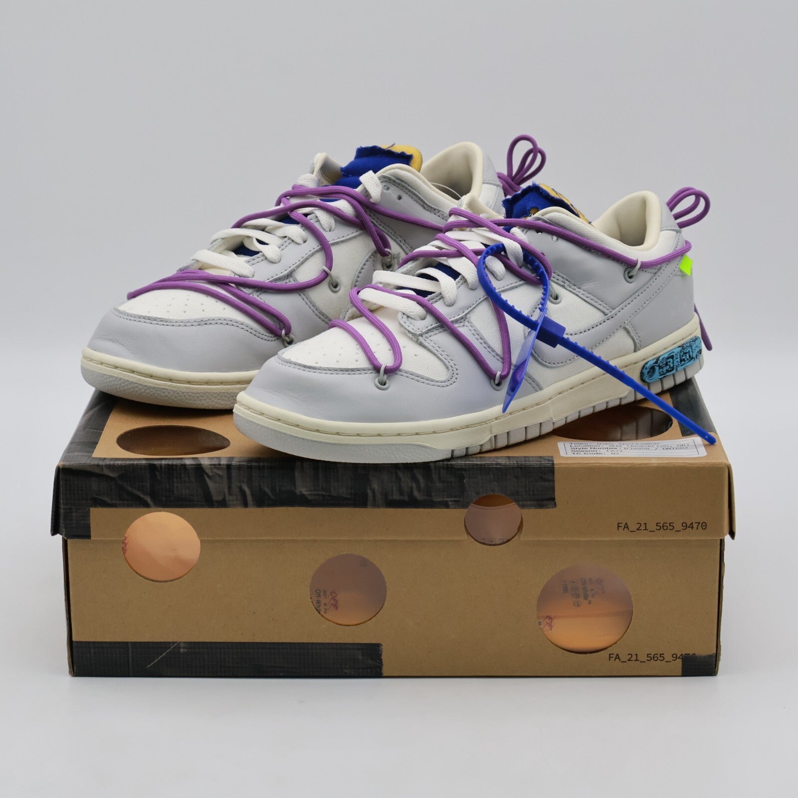 DM1602-107 Off-White Nike Dunk Low Sail Neutral Gray Lot 48 of 50 (Men's)