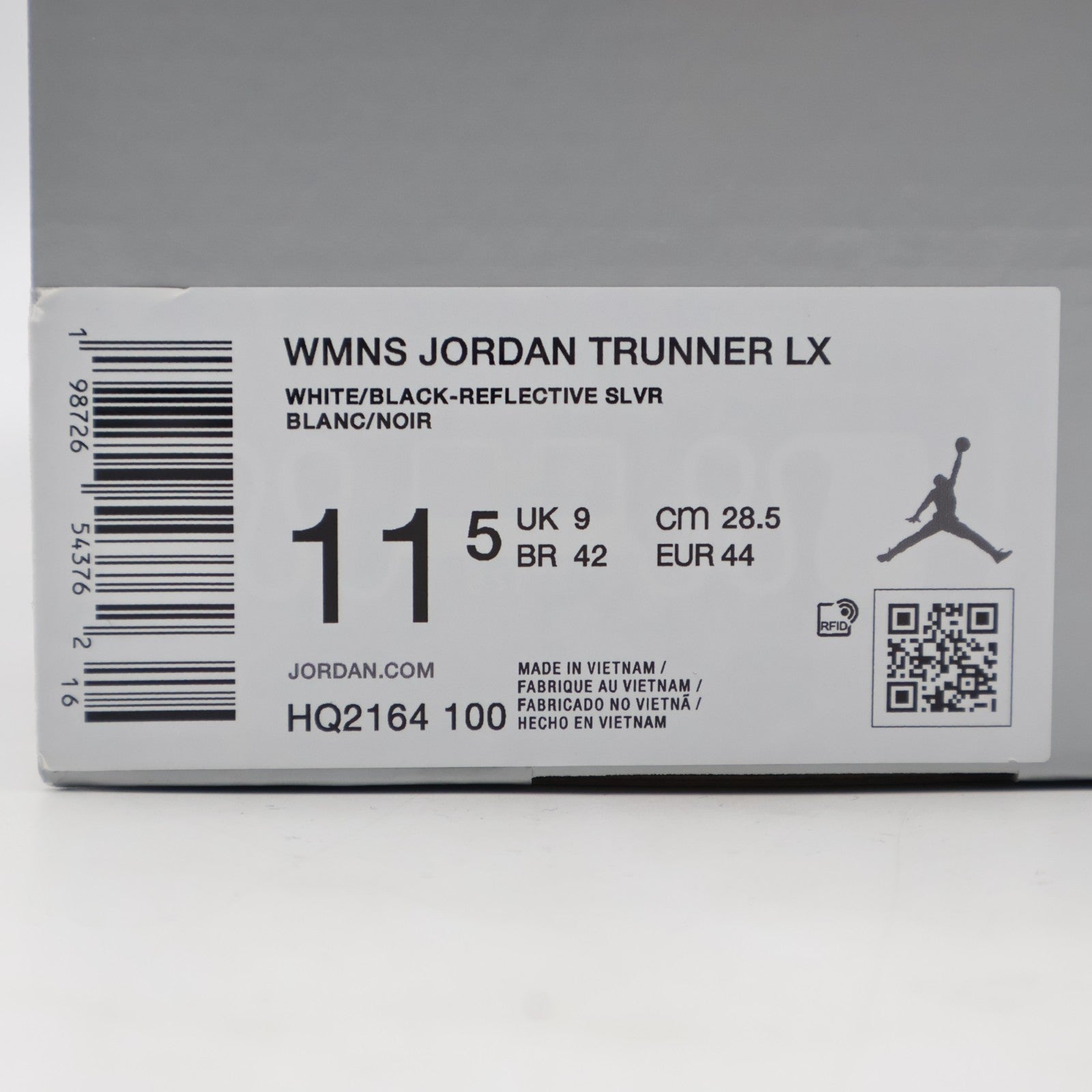 HQ2164-100 Nike Jordan Trunner LX White Reflective Silver Black (Women's)