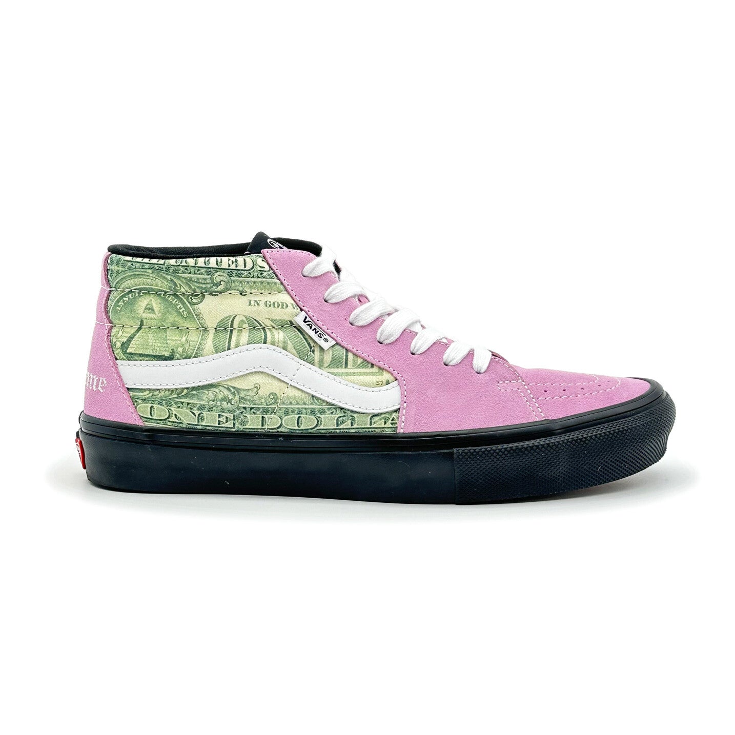 SUP-VANS-23SS-SGM-P Supreme Ã Vans Doller Skate Grosso Mid Pink