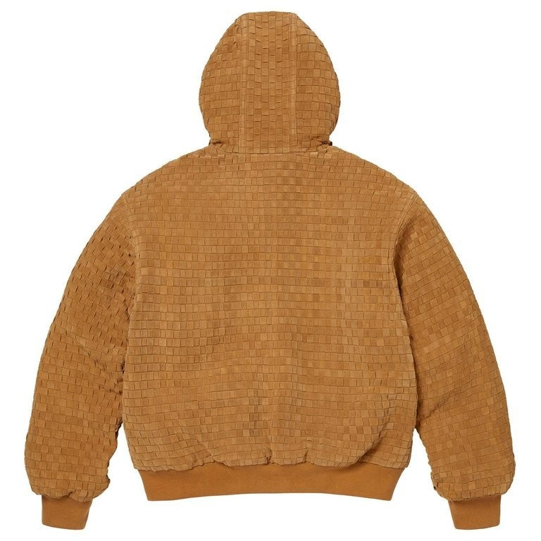 Supreme Woven Suede Hooded Work Jacket Mustard