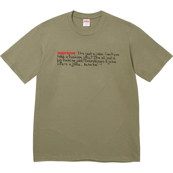 Supreme Joke Tee Light Olive