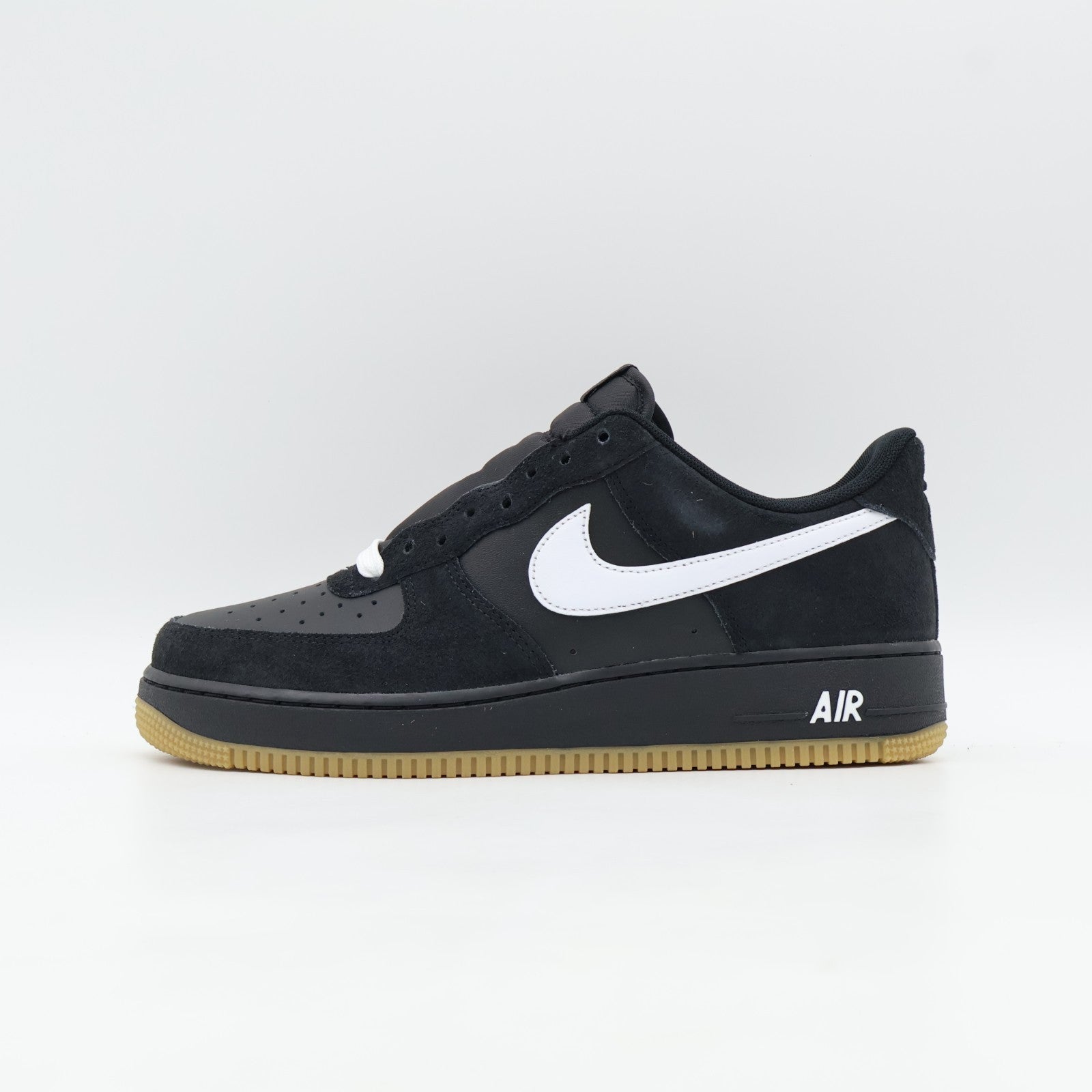 IB6388-001 Nike Air Force 1 '07 LV8 Black Gum Light Brown White (Men's)