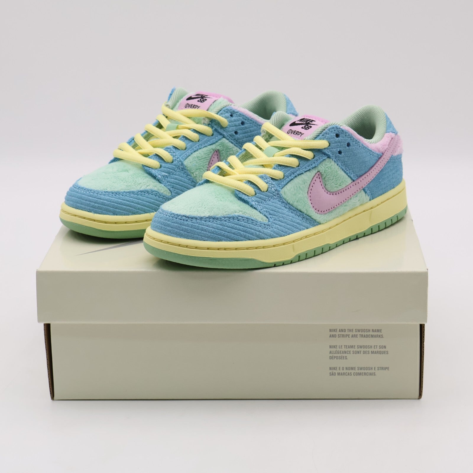 FZ7195-400 VERDY Nike PS SB Dunk Low Pro QS Visty Blue Gaze Enamel Green (Kids)