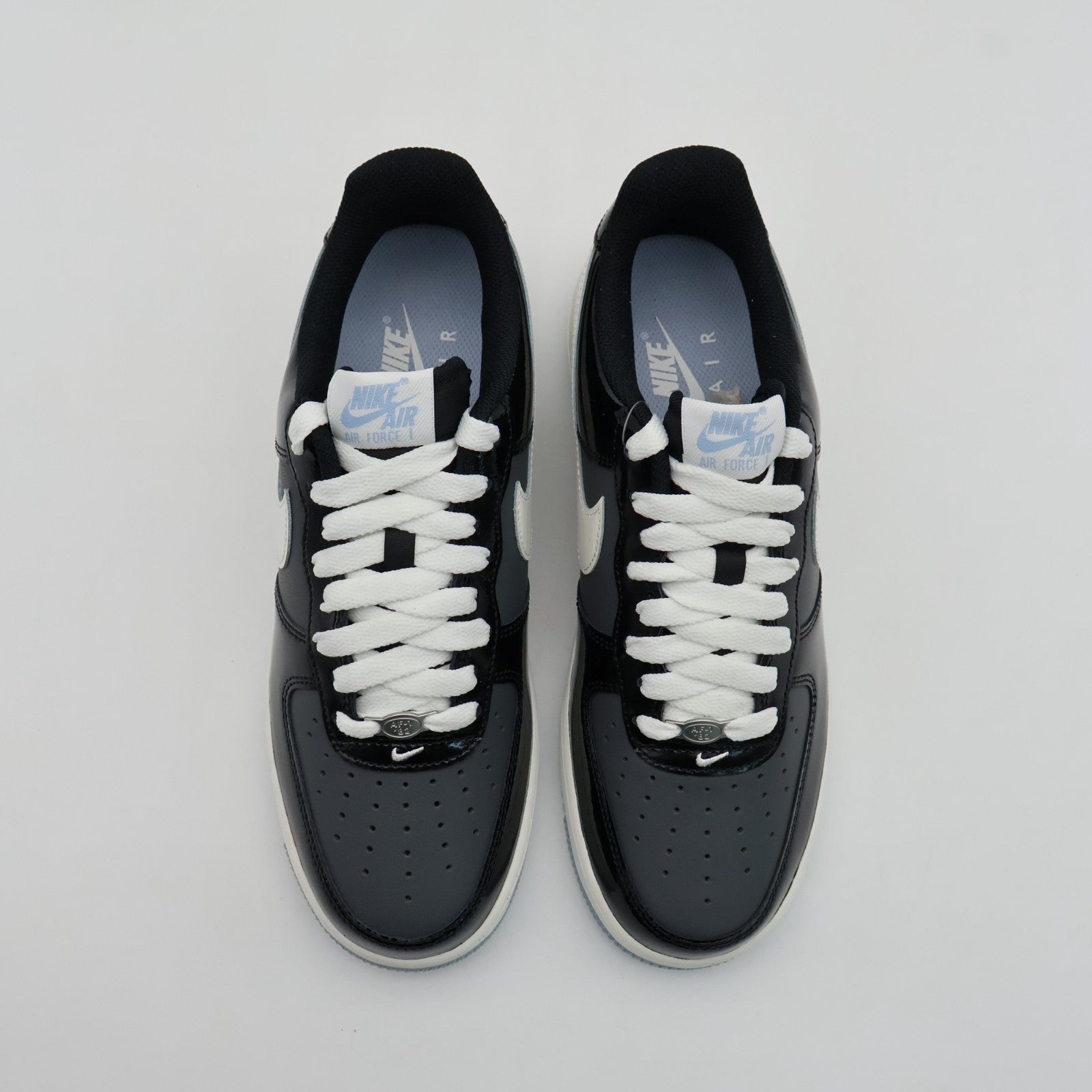 IB7676-001 Nike Air Force 1 Low Black Armory Blue Iron Grey Sail (Men's)
