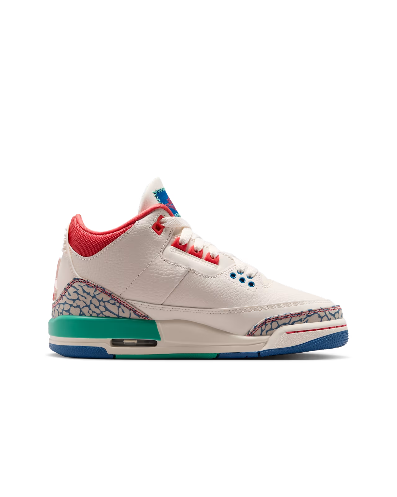 IO2076-100 Nike Air Jordan 3 Retro "Chalk/True Blue" (GS)