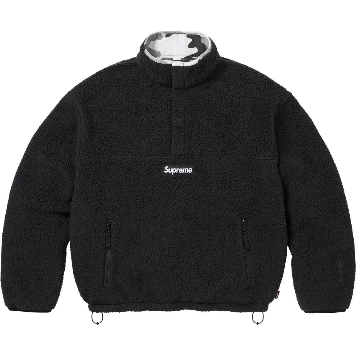 Supreme Polartec Shearling Reversible Pullover Black