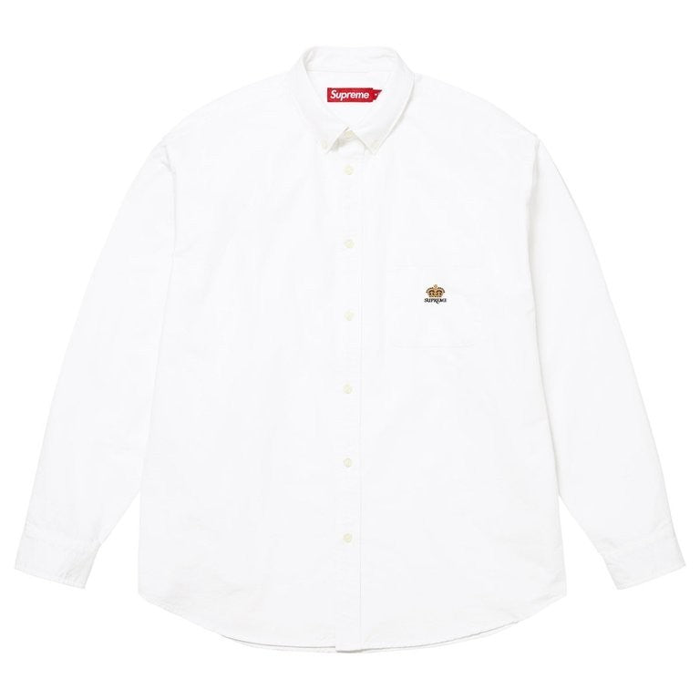 Supreme Loose Fit Flannel Oxford Shirt White (26FW)