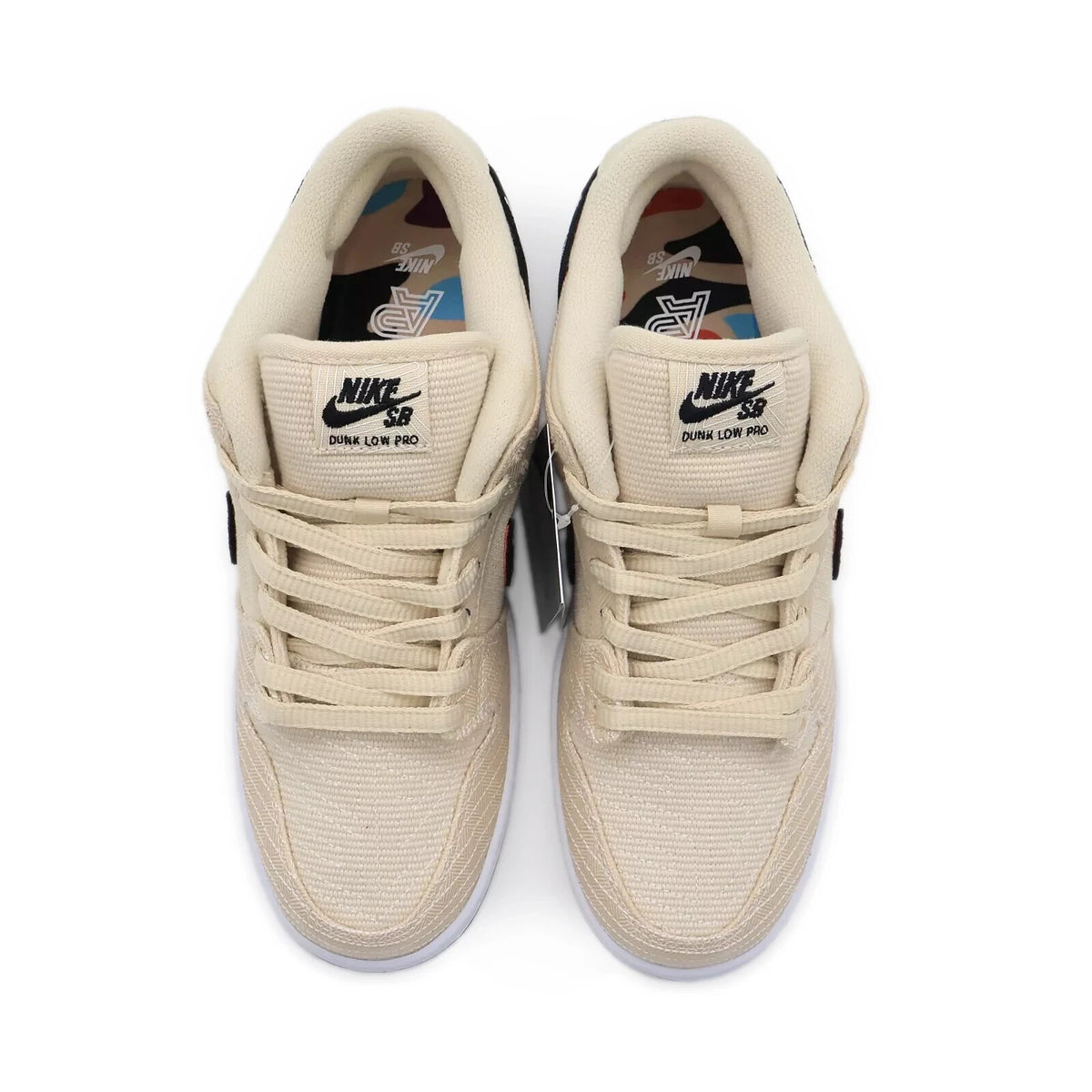 FD2627-200 Albino & Preto Nike SB Dunk Low Pro Pearl White Fossil Sail (Men's)