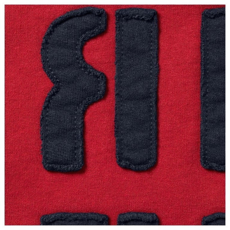 Supreme Mirrored AppliquÃ© Hooded Sweatshirt Red
