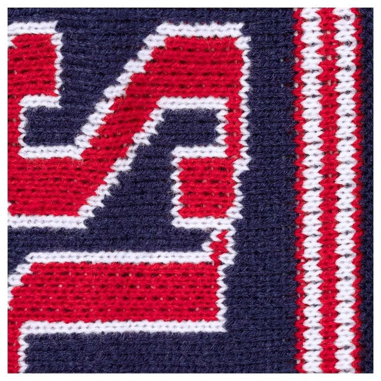 Supreme Jacquard Sleeve Half Zip Sweater Navy