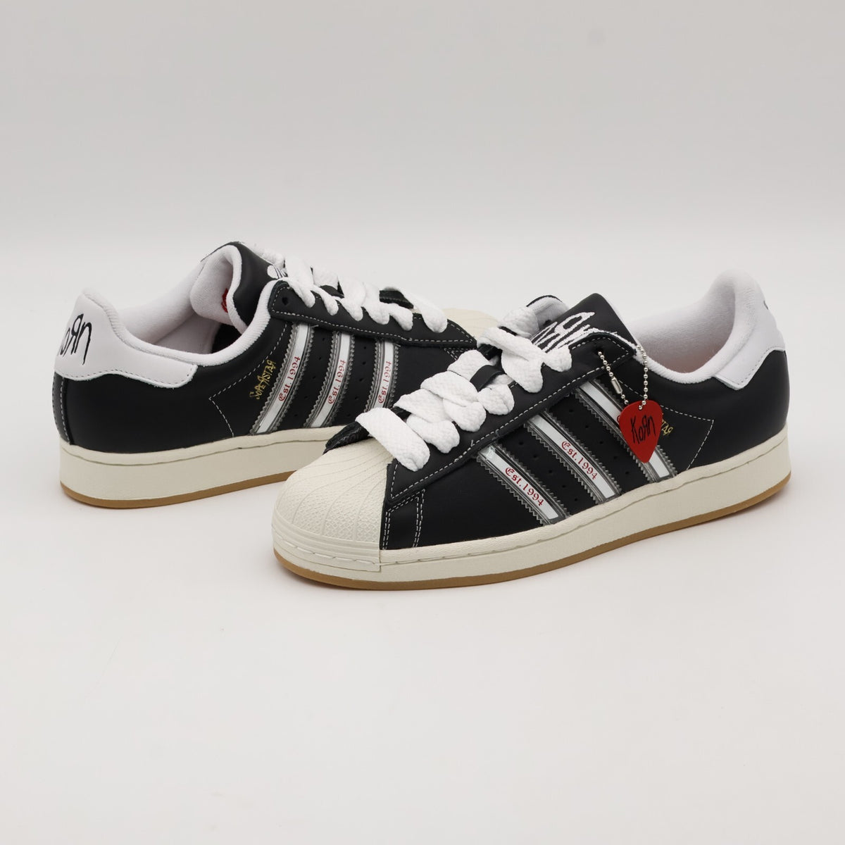 IH1313 Korn adidas Originals Superstar Core Black White Better Scarlet (Men's)