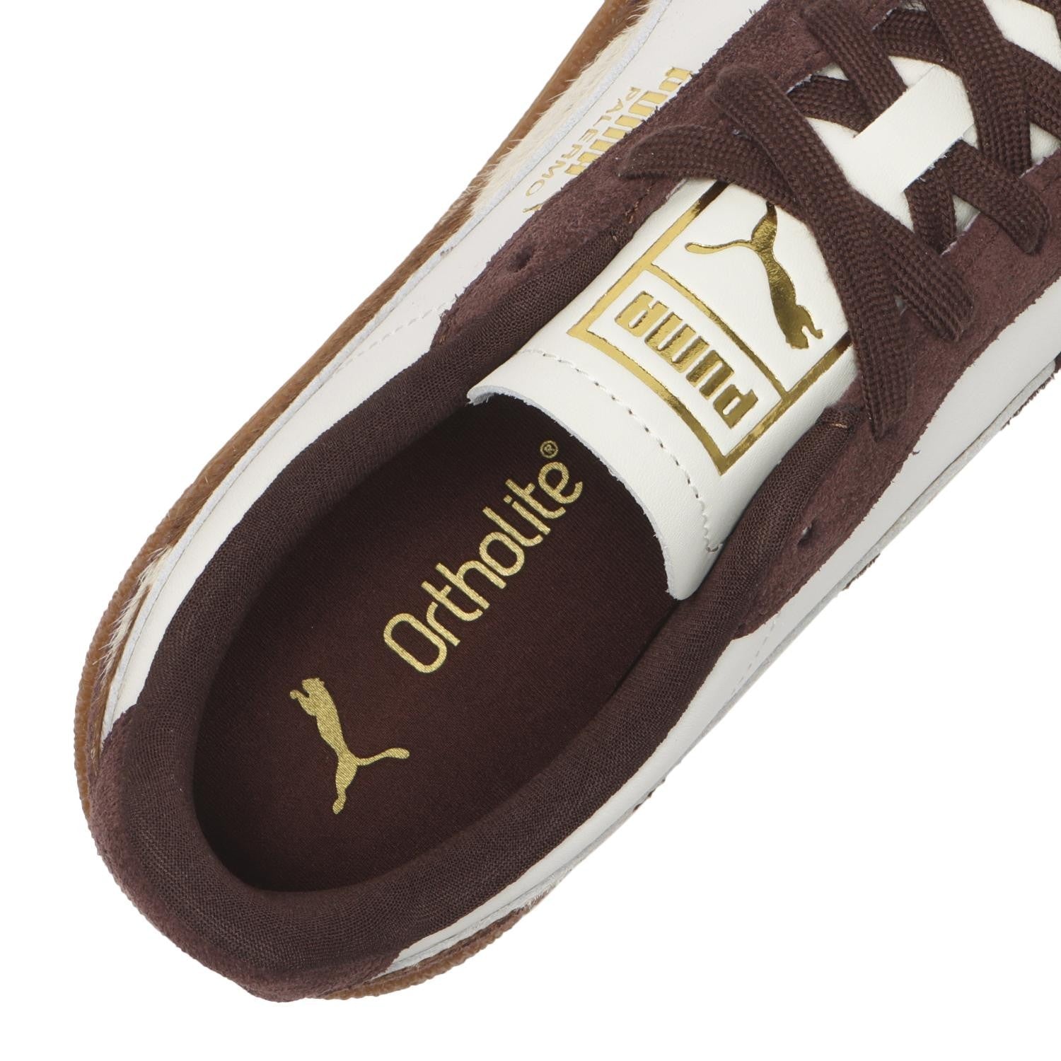 406129-01 Puma Palermo Cow Warm White Chocolate Brown Gum (Women's)