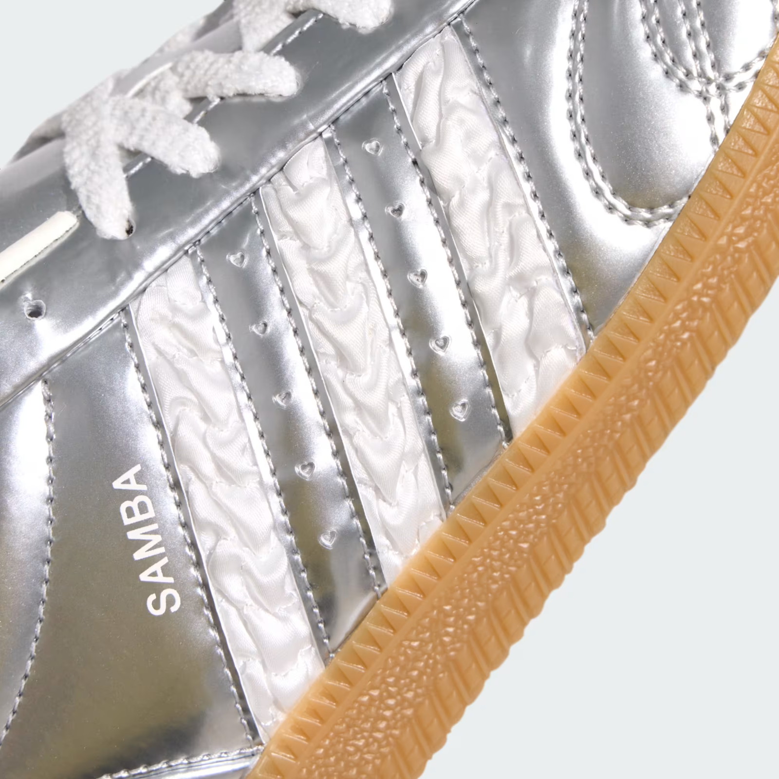 HP7105 adidas Samba JP Silver Metallic Core White (Men's)
