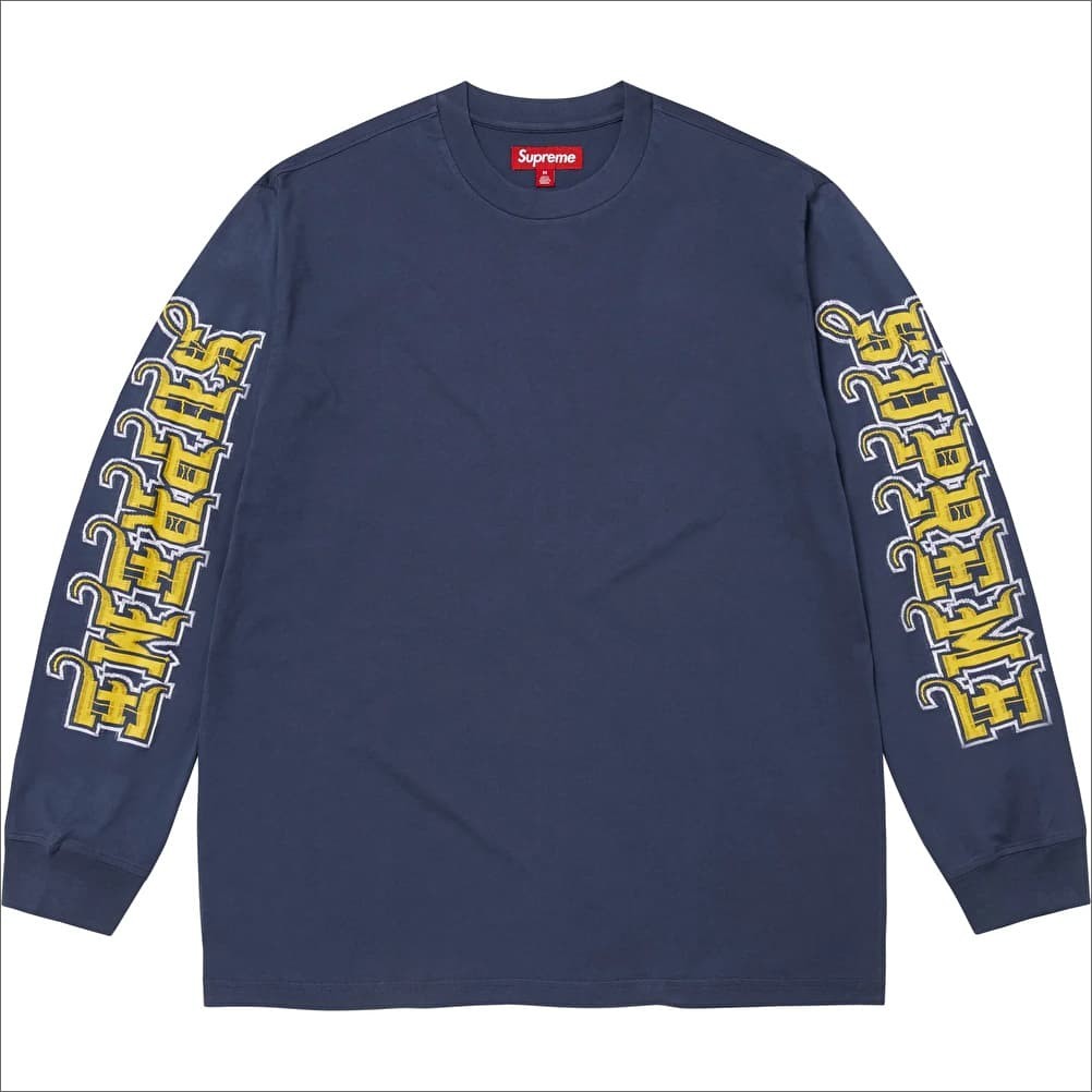 Supreme Intarsia Sleeve L/S Top Navy