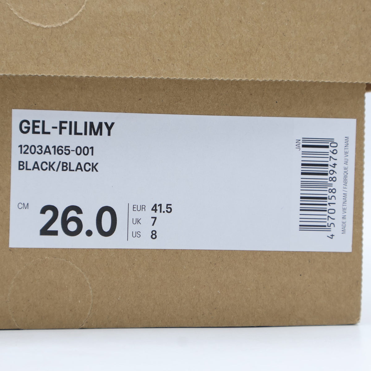 1203A165-001 Asics Gel-Filmy Black Black (Men's)